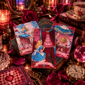 Altar místico de tarot y rosas Lectura vuelta al sol